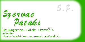 szervac pataki business card